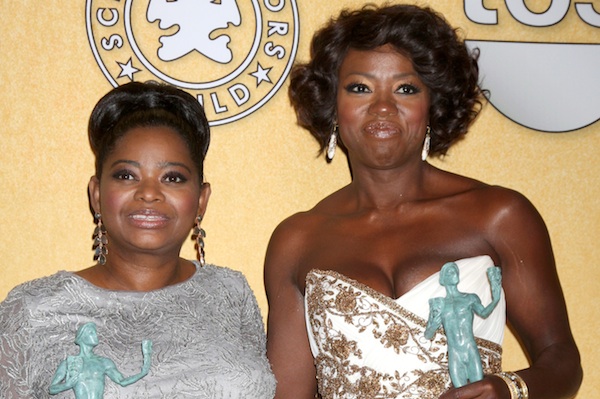 Viola Davis wins at the 2012 SAG Awards.