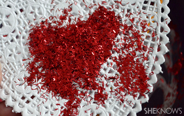 glittered hearts