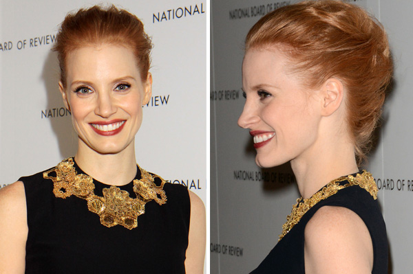 Jessica Chastain at the 2013 Golden Globes