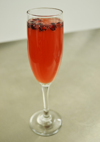 Cran-Pomegranate Mimosas