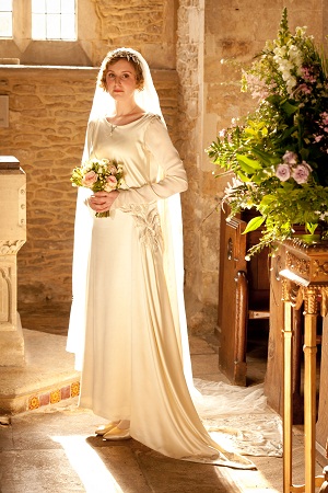 Edith in her wedding gown