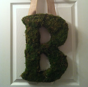 Moss monogram wreath