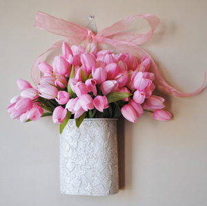 Spring tulip wreath