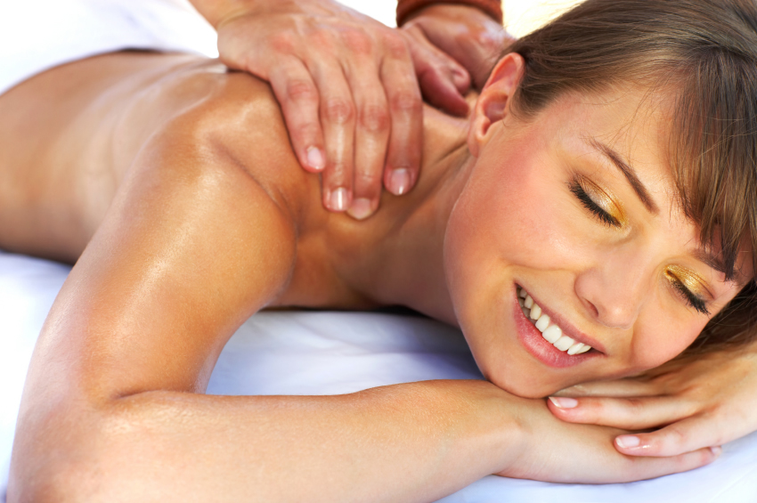 Woman getting a massage