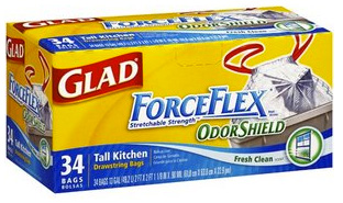 Glad® ForceFlex® OdorShield® trash bags