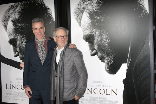 Daniel Day Lewis and Steven Spielberg at Lincoln premiere.