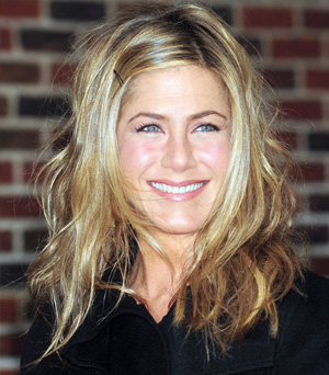 Jennifer Aniston with wavy hair