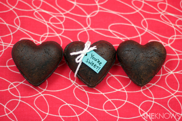 Heart-shaped brownie treasure boxes recipe