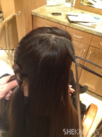 Get Lucy Liu's hairstyle from the 2013 Golden Globes -- Step 4