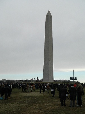 Washington Monument day of the Inauguration