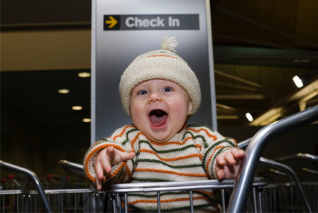 Infant at airport