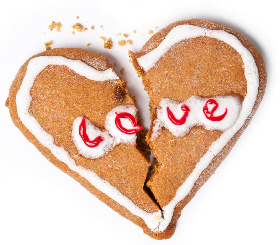 Broken hearted cookie