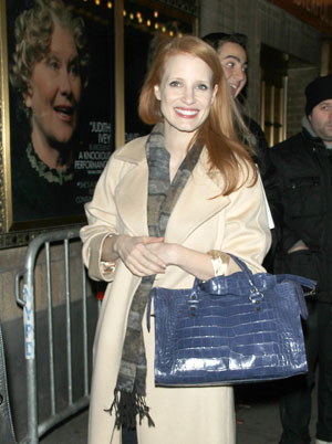 Jessica Chastain arrives at theater