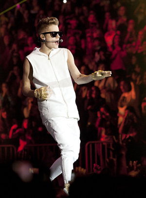 Justin Bieber onstage