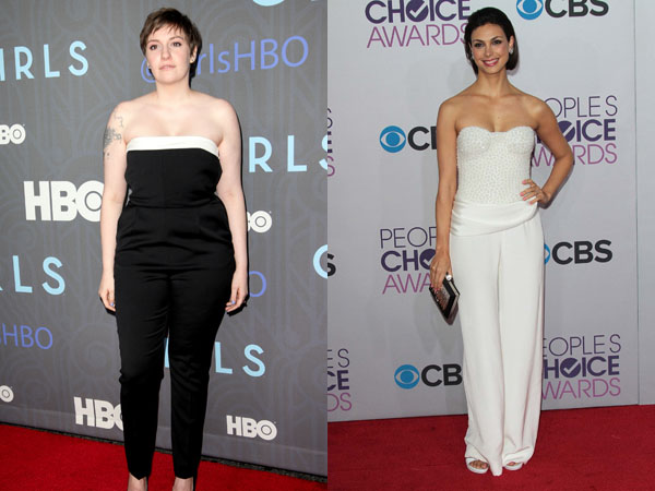 Lena Dunham and Morena Baccarin