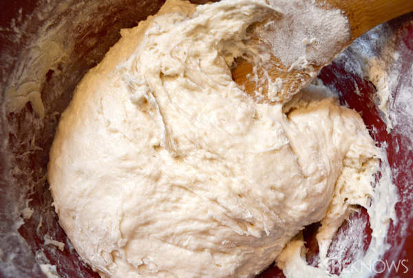 Step 3: Add baking powder, soda and remaining flour