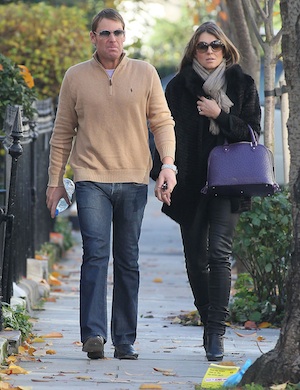 Liz Hurley and Shane Warne