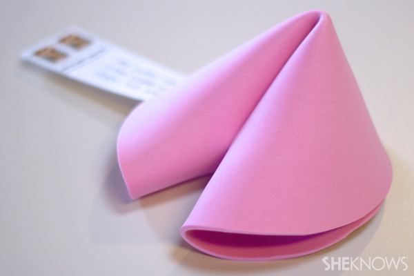 Mailable fortune cookie craft -- Step 7b