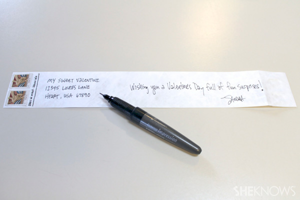 Mailable fortune cookie craft -- Step 3