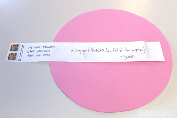 Mailable fortune cookie craft -- Step 4b