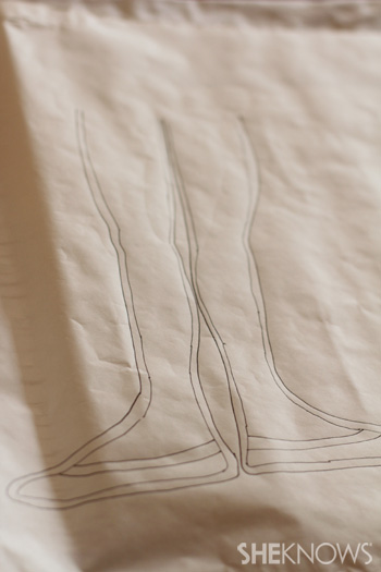 Sketch onto wax paper