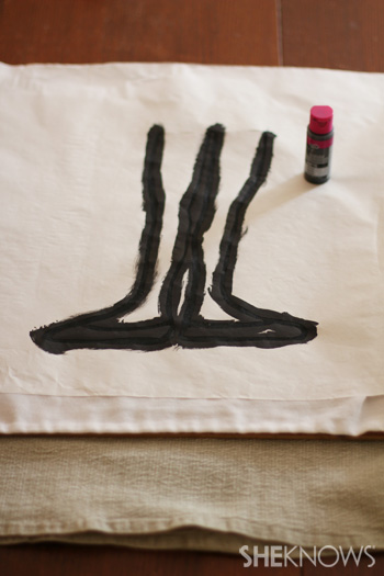 Apply fabric paint