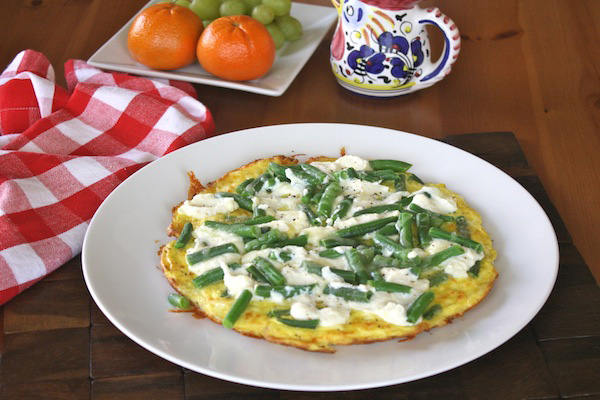 Green bean and ricotta frittata