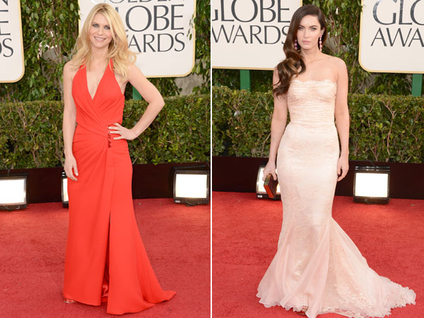 Claire Danes and Megan Fox at the 2013 Golden Globes