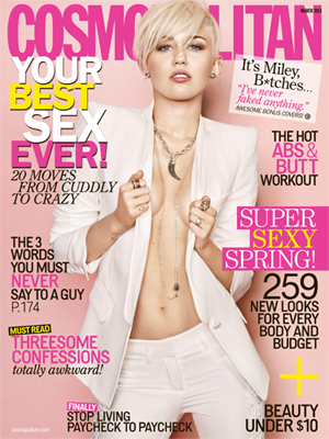 Miley Cyrus on the Cover of Cosmopolitan