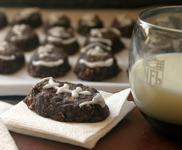 No bake football cookies