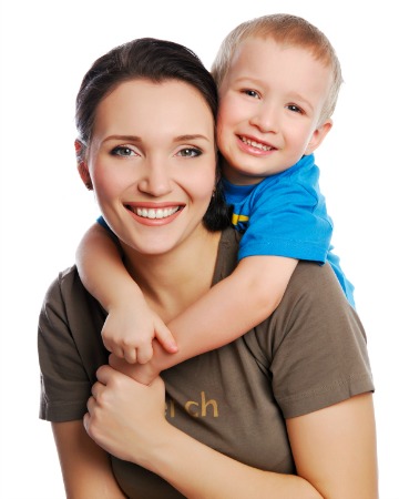 Only child with mom