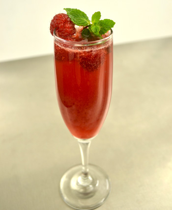 Raspberry Mint Rosé Bellini