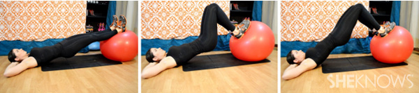 Hamstring curl and bridge on ball 1