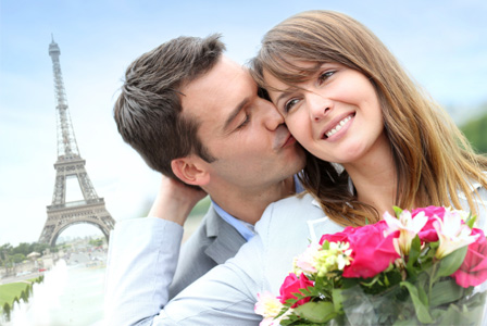 Romantic couple in Paris