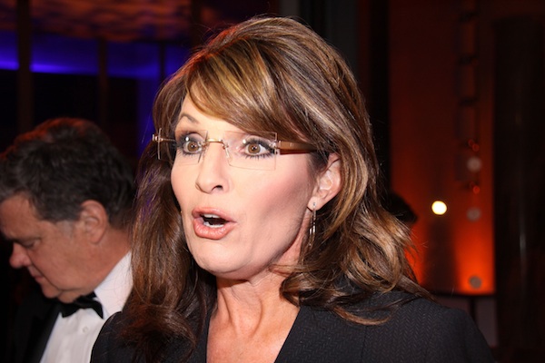 Sarah Palin looks surprised.
