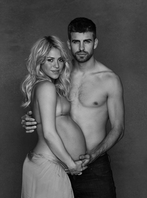 Pregnant Shakira and Gerard Pique