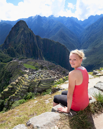 Woman at Machu Pichu