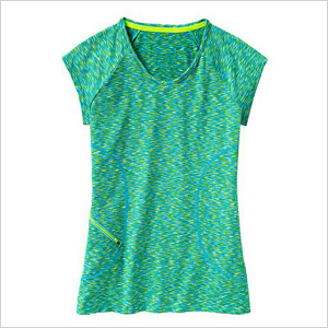 vibrant turquoise crew neck T-shirt
