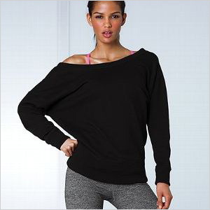Scoop back sweatshirt
