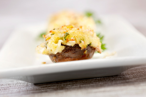 Cheese-stuffed mushrooms