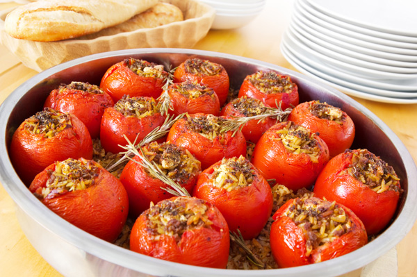 Stuffed tomato poppers