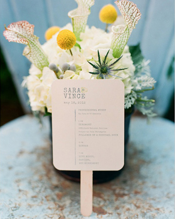 DIY Wedding program