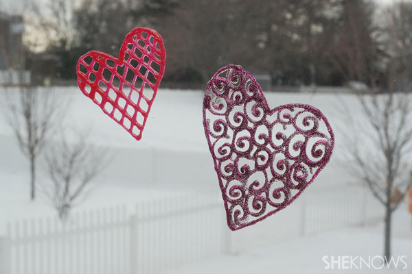 Heart window clings