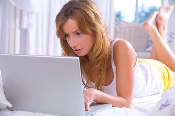 Woman on computer