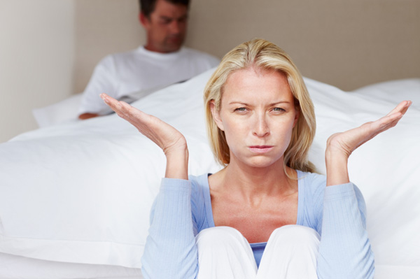 Woman frustrated with husband