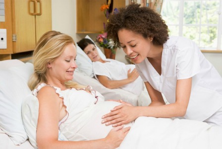 Woman in labor