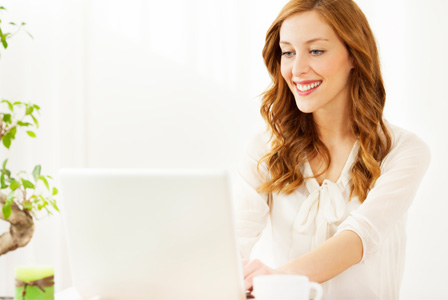 Woman on computer