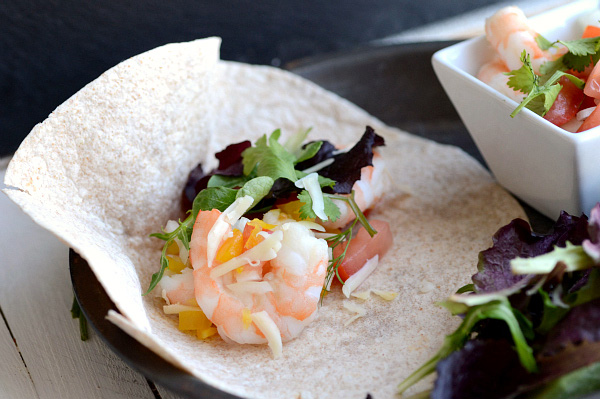 Shrimp seviche tacos