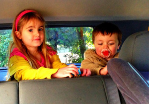 Playing in the car