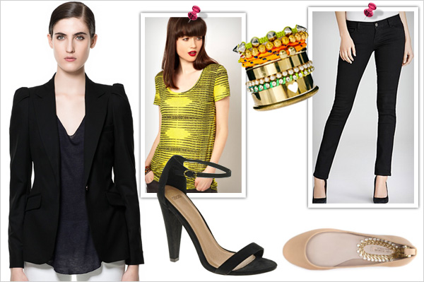 Anywhere chic: With black skinny pants
